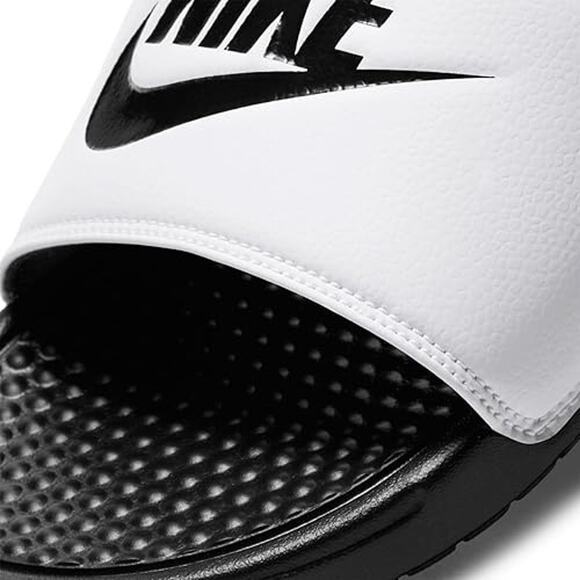 NWT Nike Men’s Benassi JDI Slides Sport Sandal White/Black-Black Size 7 Comfort main image 5